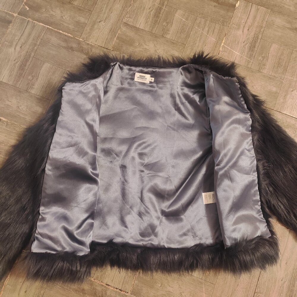 faux fur black coat
